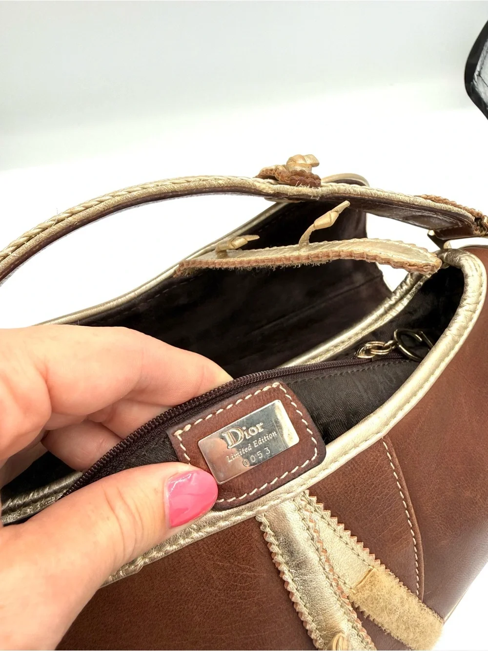 Dior Limited Edition Galliano Western Saddle Bag with 'D' Charm